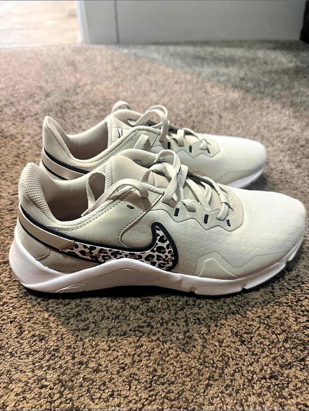 Nike Waffle Debut 'White Leopard' Women's Athletic Shoes